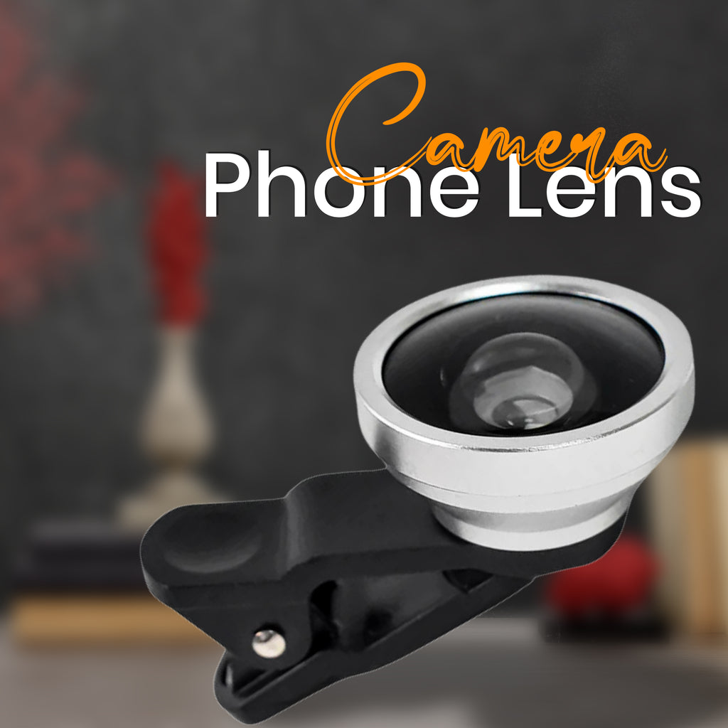 Phone Camera Lens 0.45X Wide Angle + 12.5X Macro | Universal Clip-On External Lens