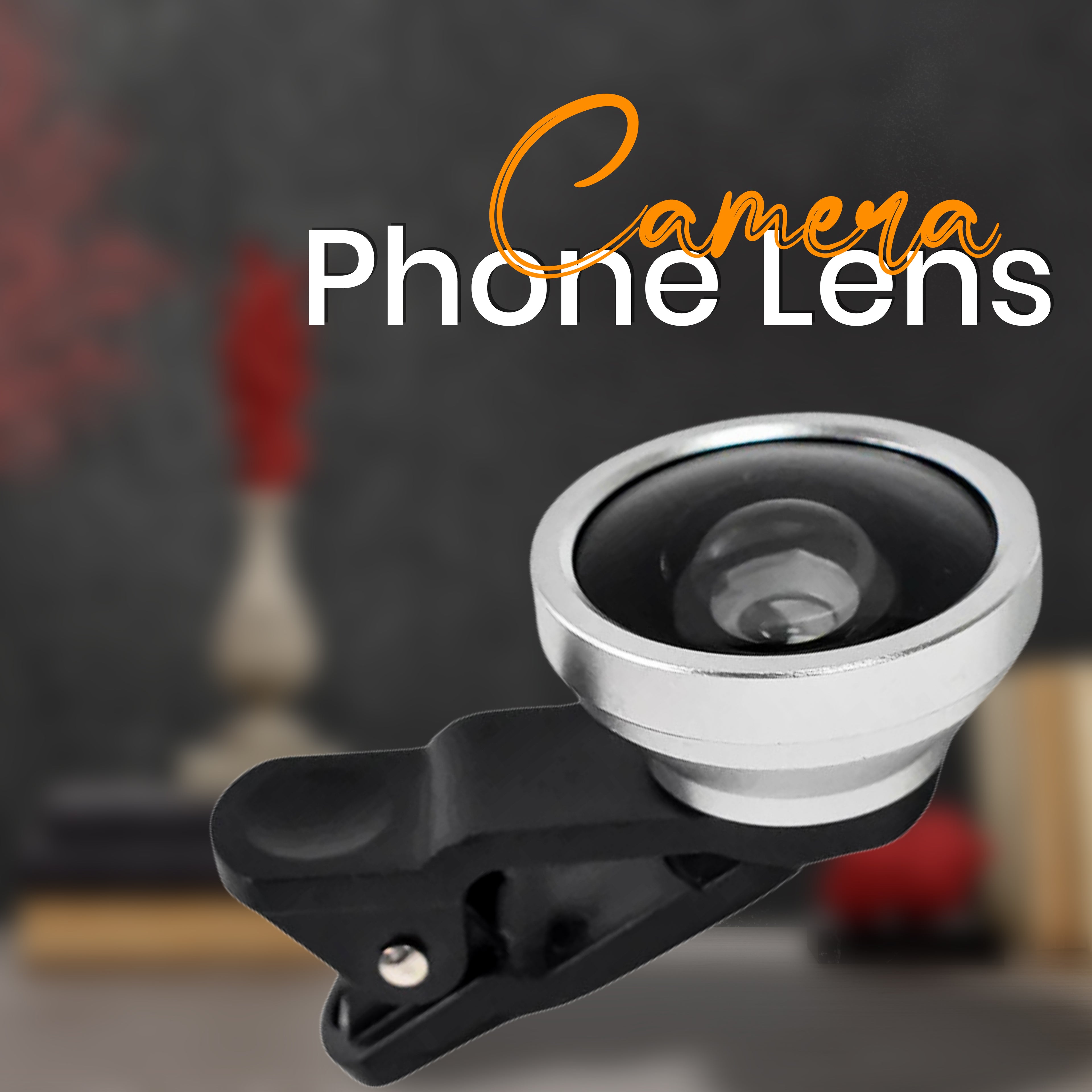 Phone Camera Lens 0.45X Wide Angle + 12.5X Macro | Universal Clip-On External Lens