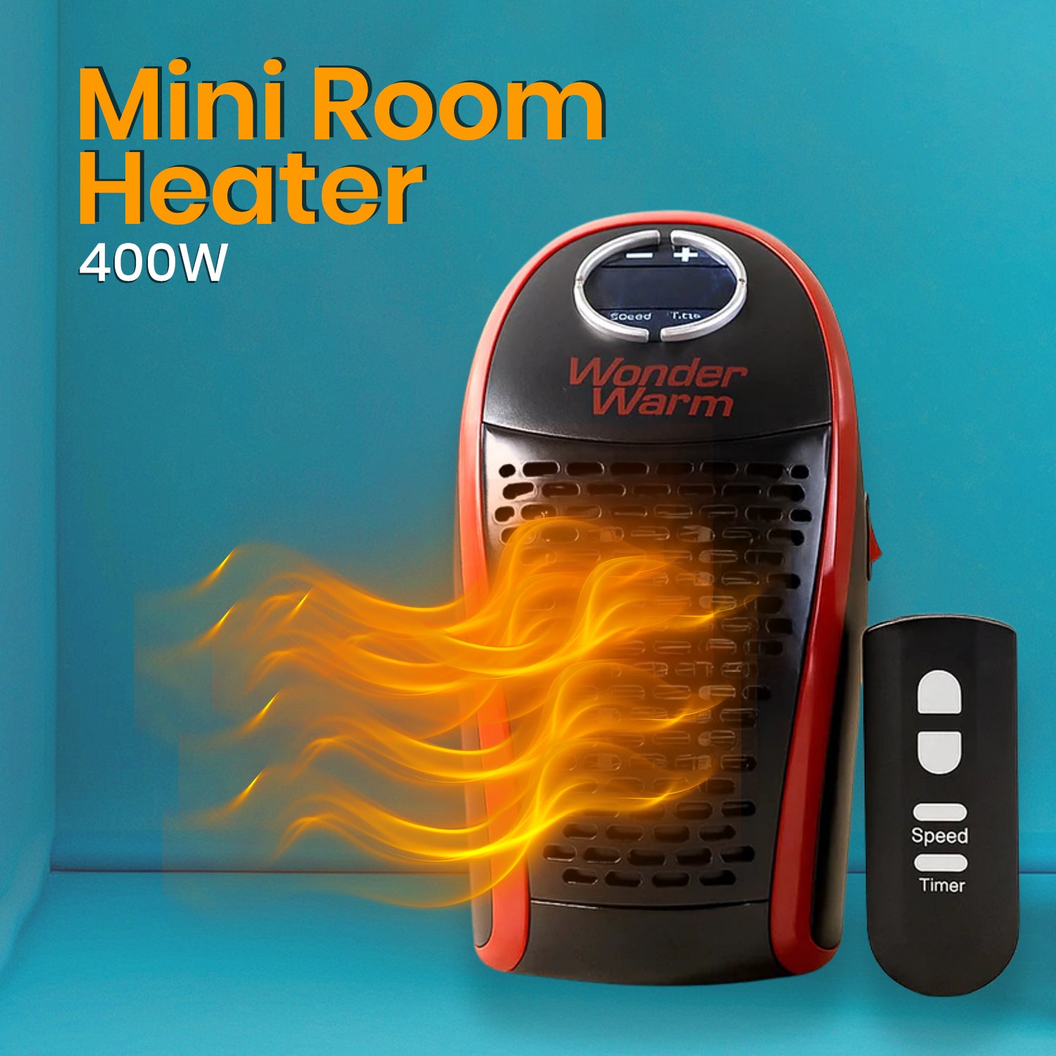 Wonder Warm 400w Wall Plug Room Heater With Remote Control (1 Pc)