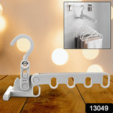 5-Hole Foldable Travel Clothes Hanger - Space-Saving & Multifunctional