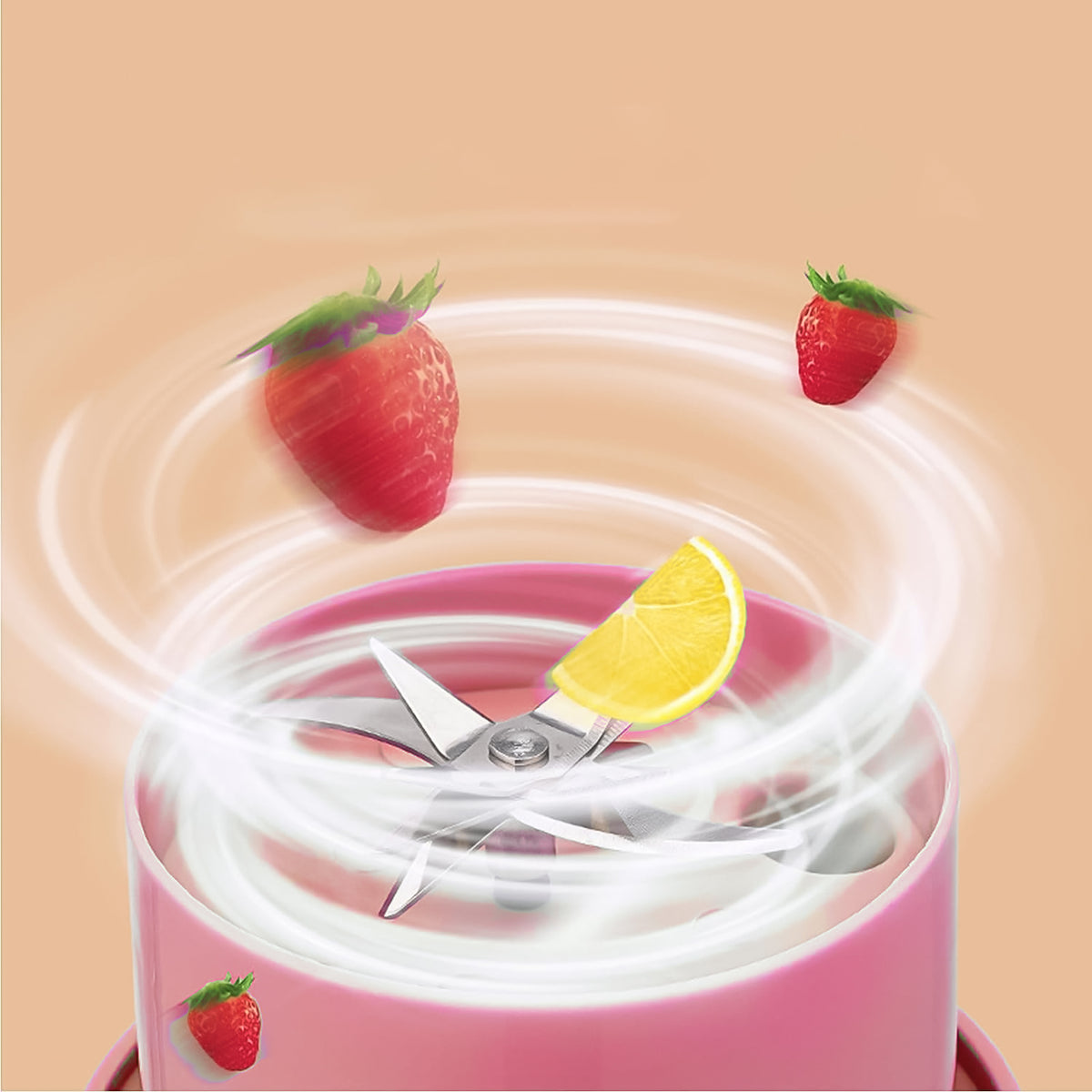 Portable USB crusher juicer with smoothie inside
