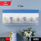 6082 Ac Cover Air Conditioning Dust Cover Folding Designer Ac Cover For Indoor Split Cover Washable Foldable Dustproof Cover  ( Approx 1 Ton  Mix Design  1 Pc)
