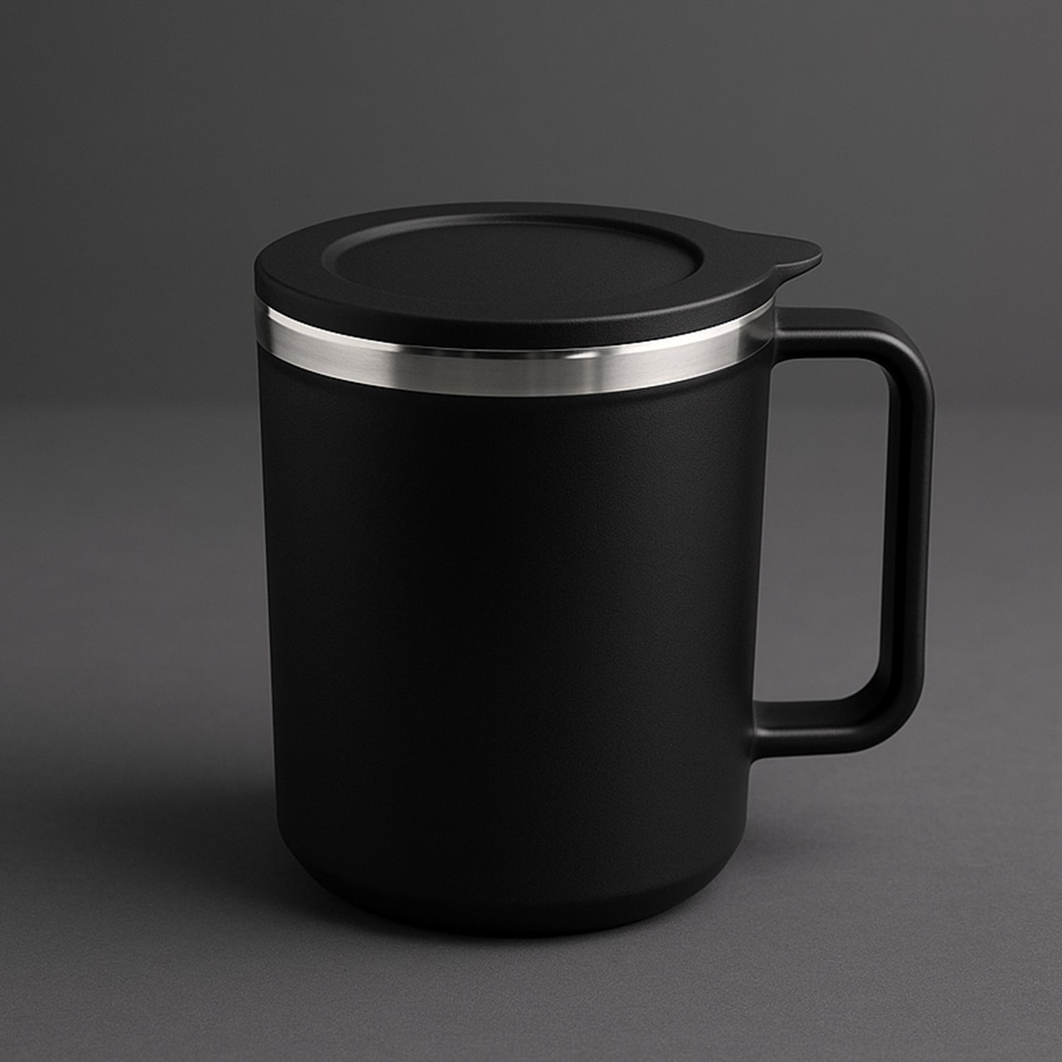 Side view of Apex Happy Mug with ergonomic handle