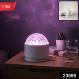 Led Starry Projection Night Light With Remote For Bedroom Ambient Decor (1 Set)