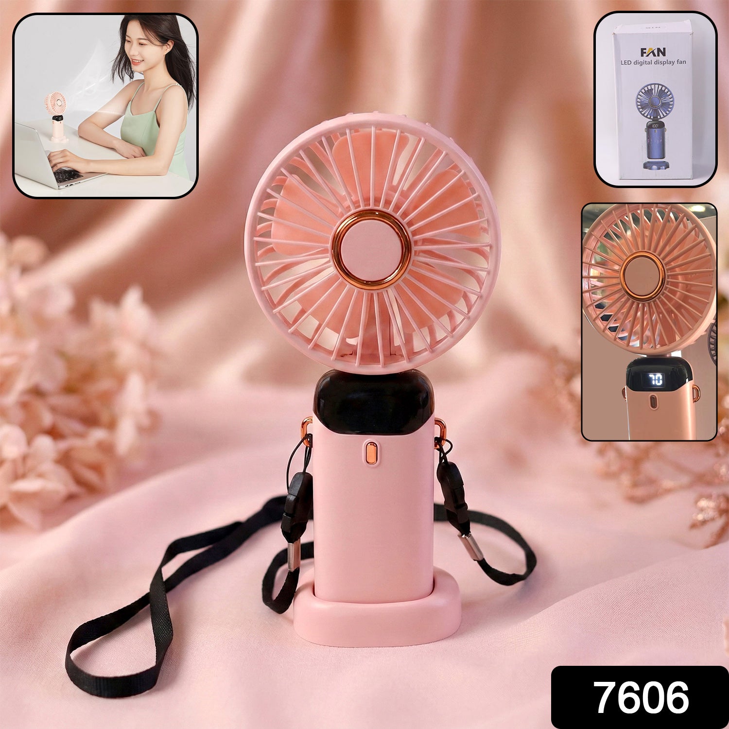 Rechargeable Portable Handheld Fan (1 Pc)