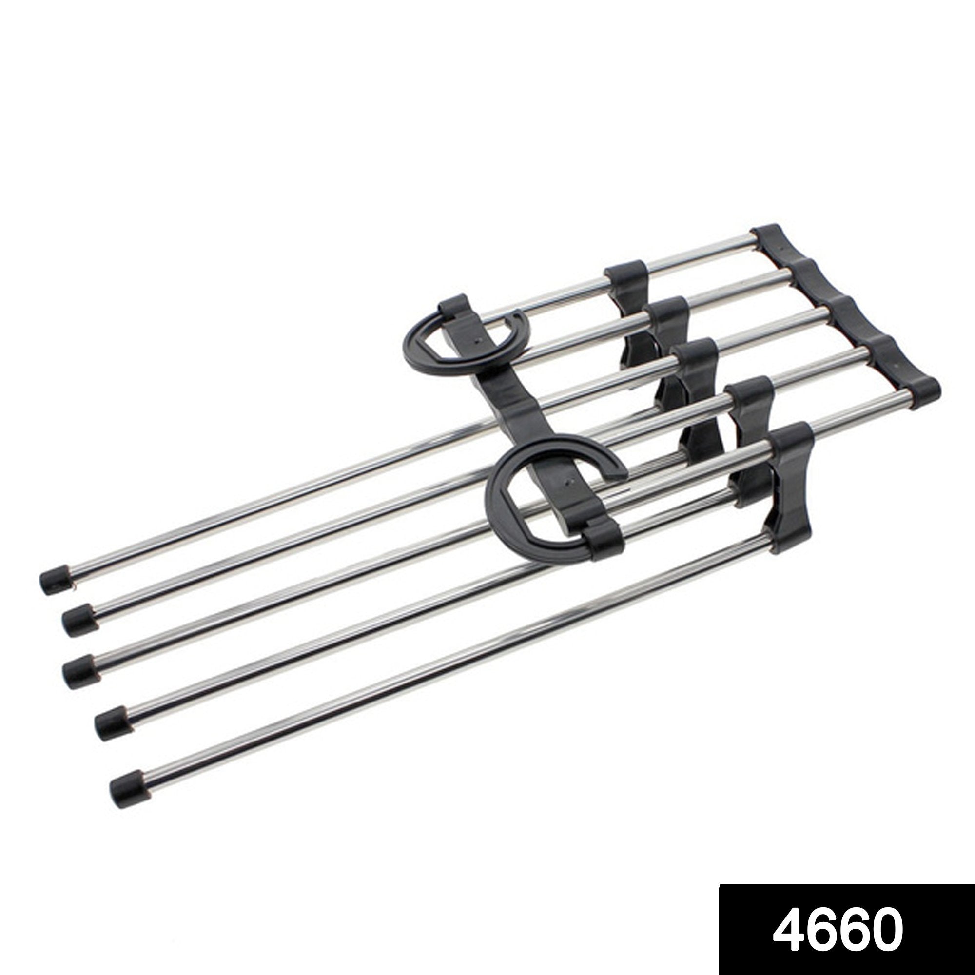 Adjustable Trouser Pants Hanger Organizer – Space-Saving Wardrobe Rack