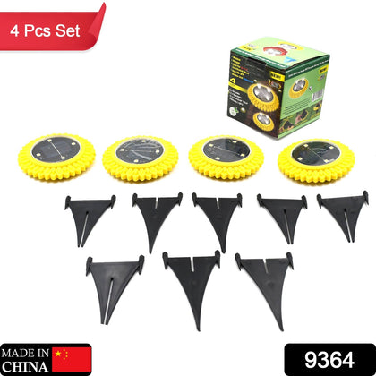 Wukusy 4 Pack LED Solar Ground Lights outdoor display