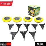 Wukusy 4 Pack LED Solar Ground Lights Waterproof Outdoor Pathway