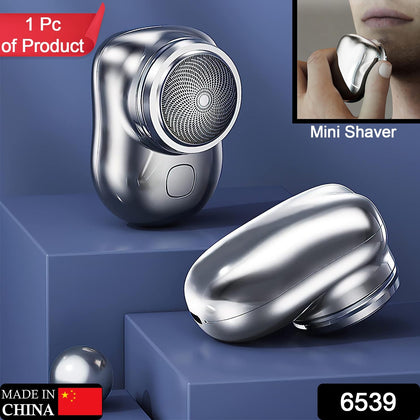 6539 Mini Electric Shaver Portable  Pocket Fashion  Rechargeable  Wireless Beard Hair Razor For Men And Women  Home Travel Gi