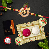 Rakhi Gift Set – Krishna Flute Rakhi & Pooja Thali | Wukusy