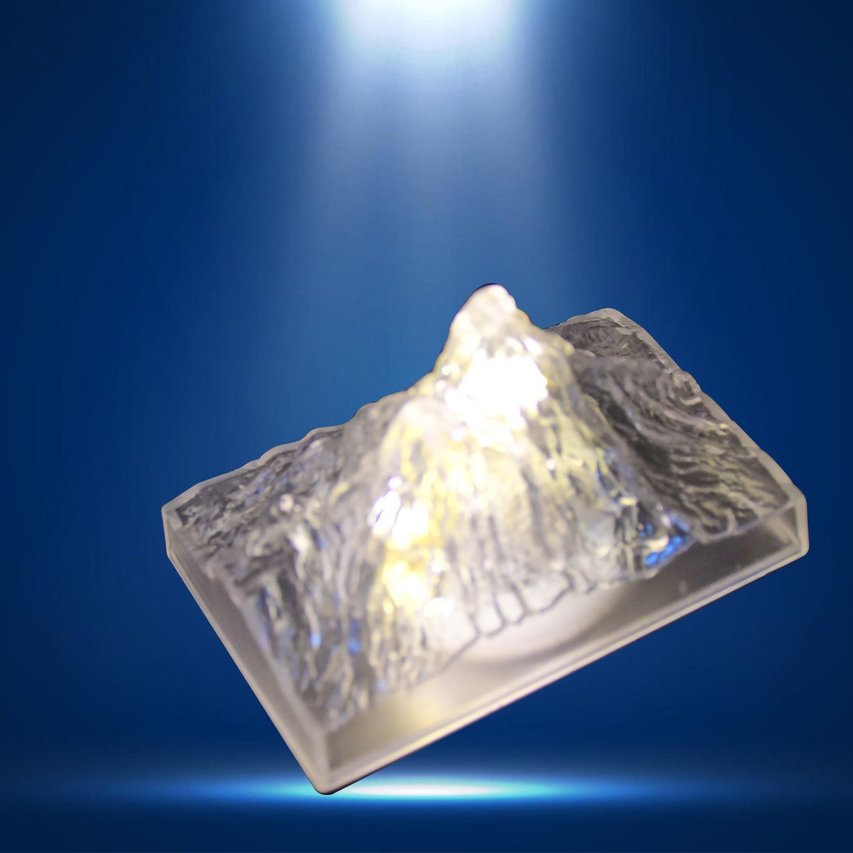 Top view of the LED Iceberg Lamp with touch controls