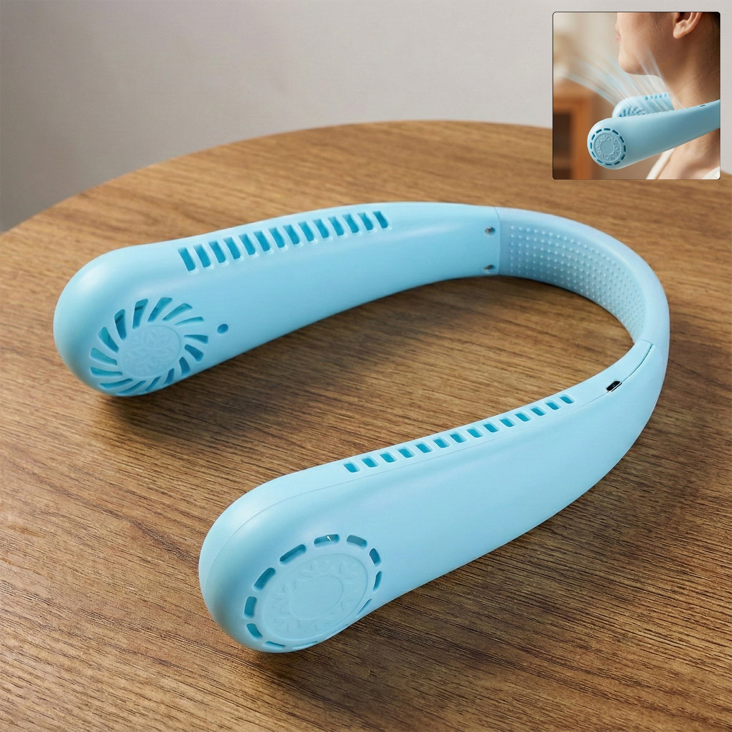 B Grade Rechargeable Hanging Neck Fan (1 Pc)