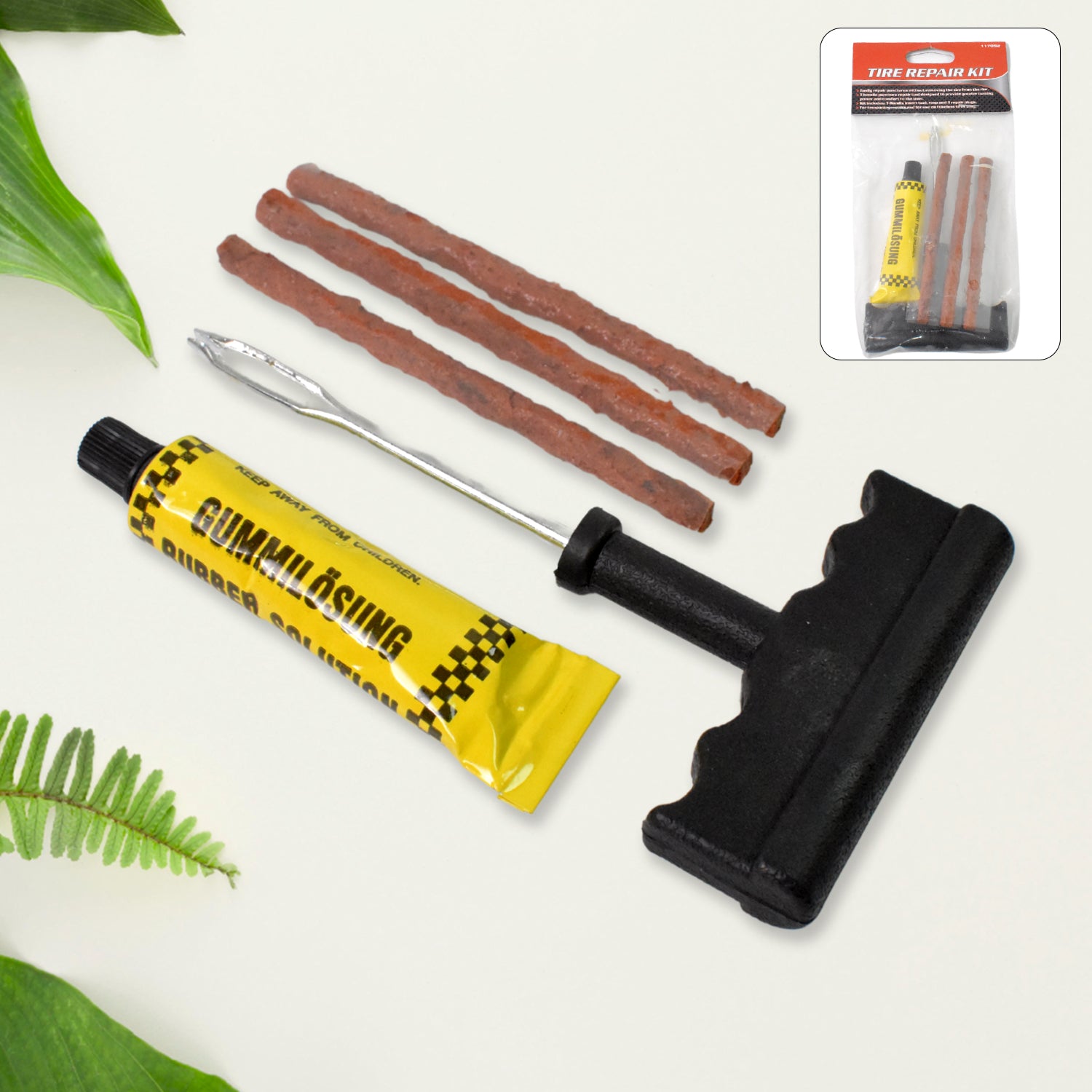 T-handle plugger tool for tyre puncture repair