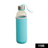 Glass Water Bottle 500ml with Durable Cover - Wukusy