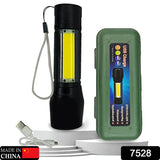 7528 Mini Rechargeable LED Long Range Flashlight Torch