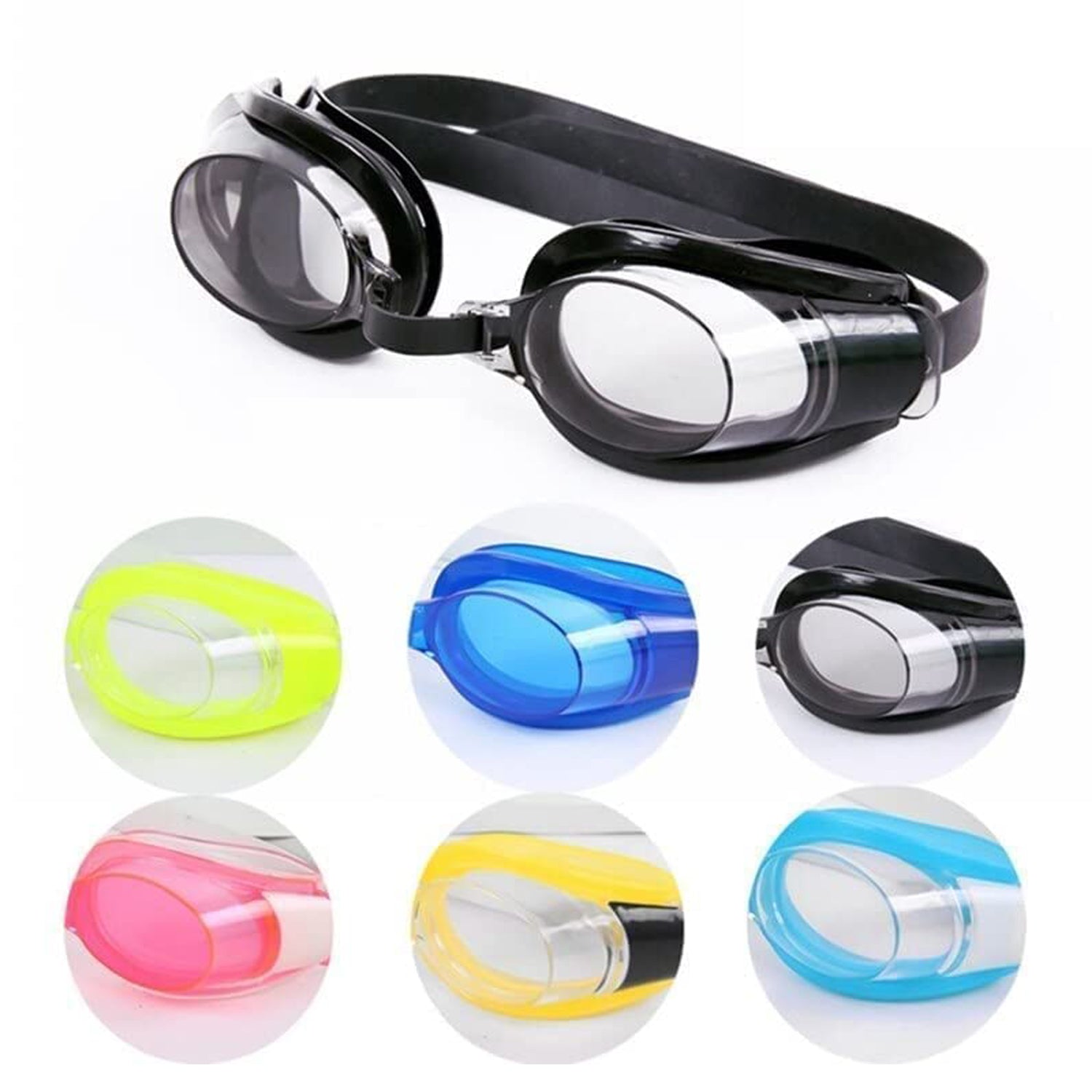 Anti-Fog Swimming Goggles with Ear & Nose Plug – Clear Vision, Waterproof