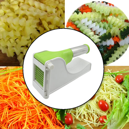 French Fry Potato Chipser – Virgin Plastic Slicer with Container