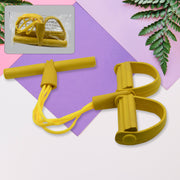 Pull string exerciser in a gym setting, ready for use
