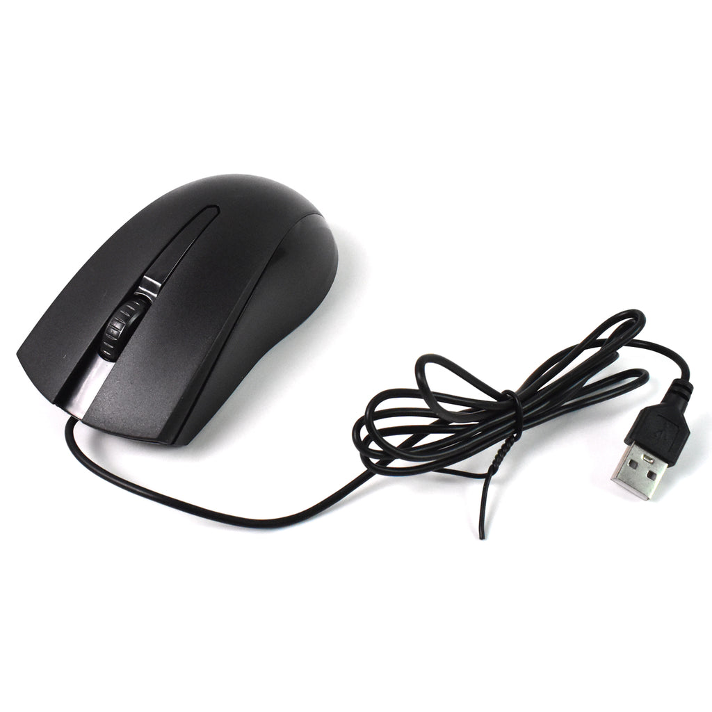 A hand comfortably gripping the Wukusy Wired Optical Mouse, showing natural fit during use.