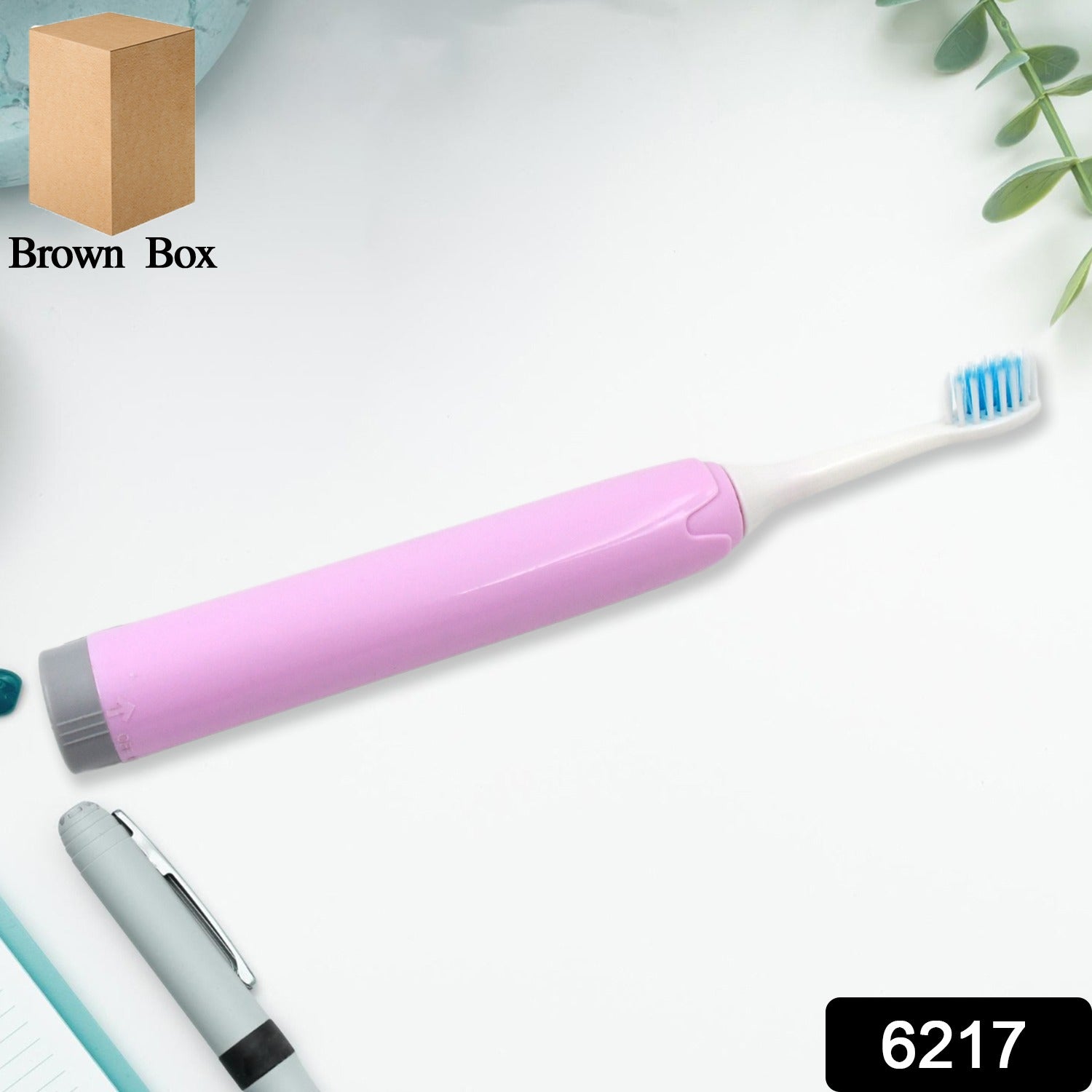 6217 Electric Toothbrush front view battery operated
