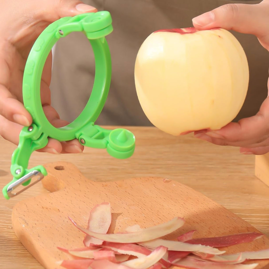 Adjustable Apple Peeler Cutter With Holder Ring