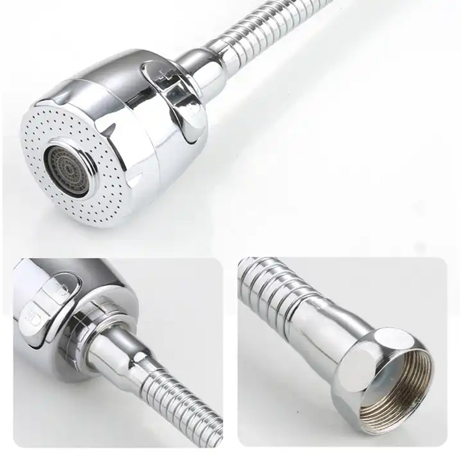 0598 Plastic 360 Degree Rotating Water-saving Sprinkler Faucet Aeratorfor Easy Clean Sink Water Saving Extension Jet Stream Spray Setting Faucet Splash-proof Filter Extender Sprayer For Kitchen Bathroom (6 Inch)