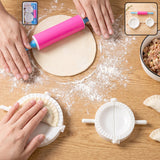 Dumpling Maker Mould Set with Mini Rolling Pin for Momo and Gujiya