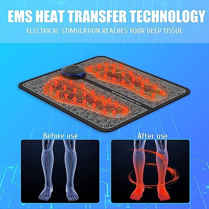 EMS Foot Massager Electric Leg Stimulator | Deep Kneading Circulation Booster & Pain Relief Machine