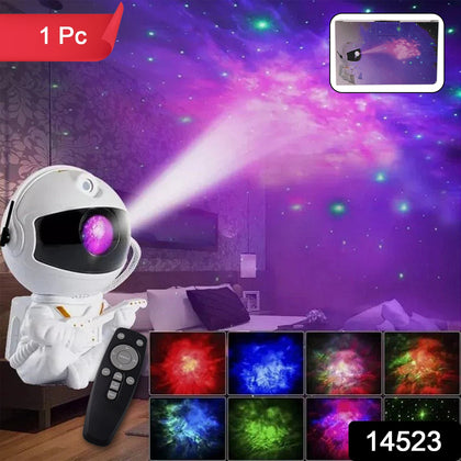 Astronaut galaxy projector night light front view