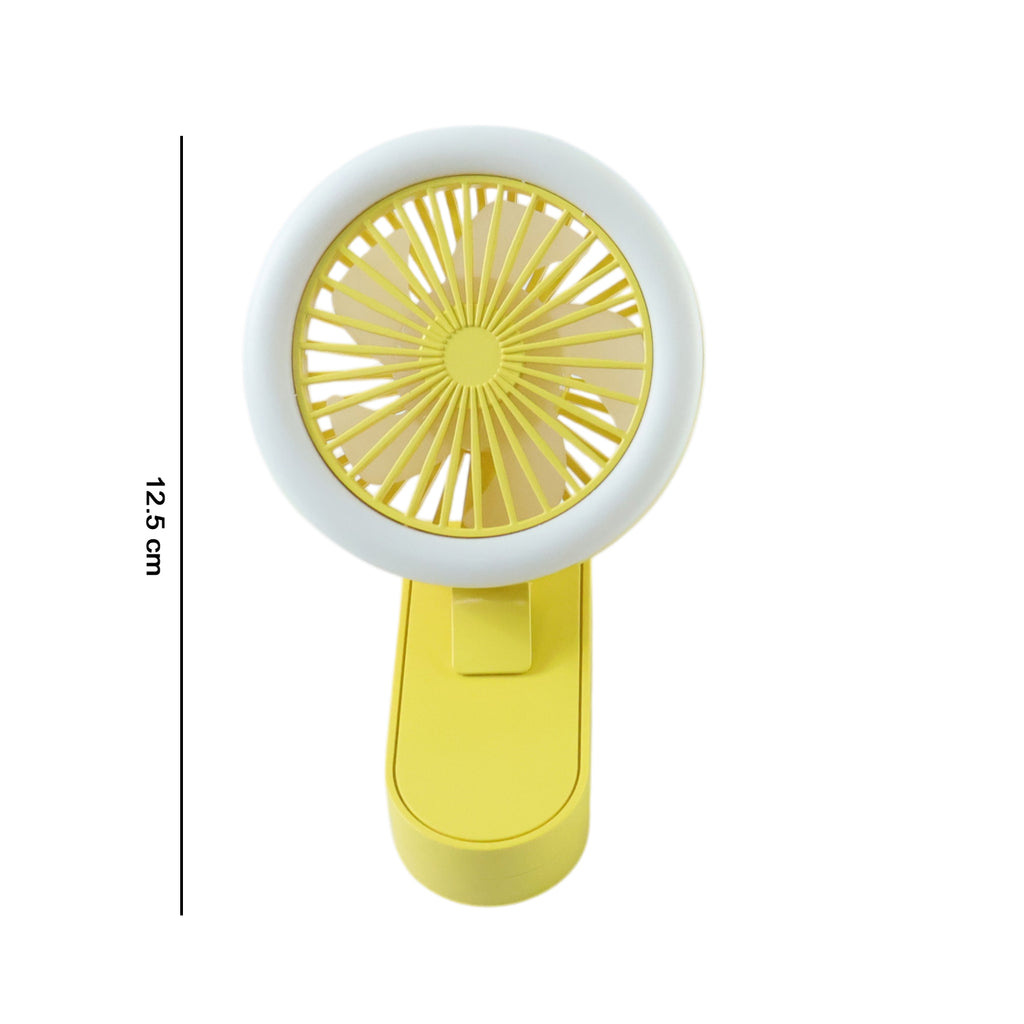 Adjustable angle portable rechargeable mini fan