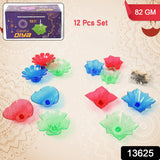 Reflection Diya Set – Multi-Shape Plastic Candles (12 Pcs)