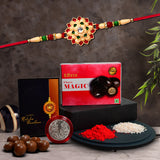 Rakhi Gift Combo – Designer Rakhi & Chocolates for Brother | Wukusy