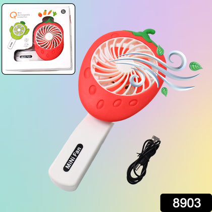 Rechargeable handheld mini fan with sleek design