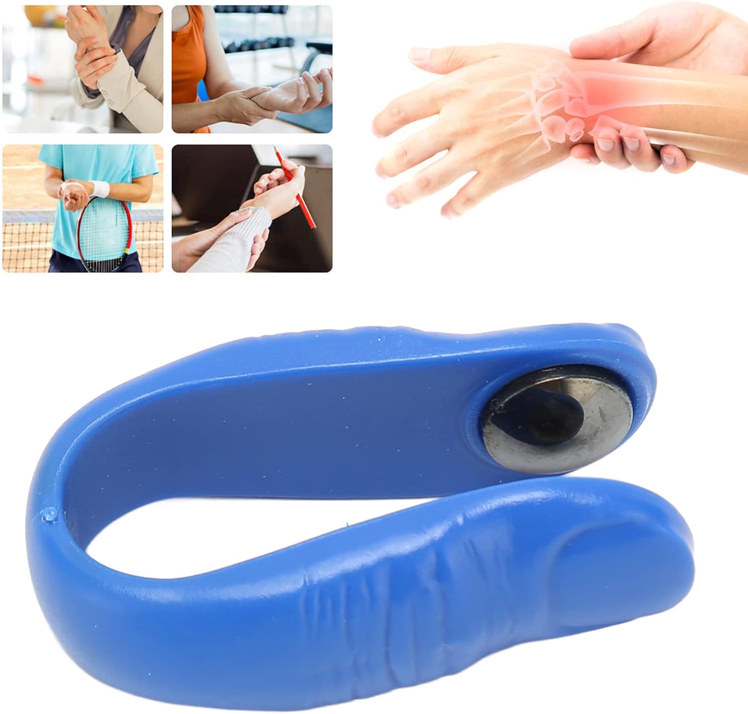 Close-up of Sugar Control Acupressure Hand Pressure Point Clip with magnets
