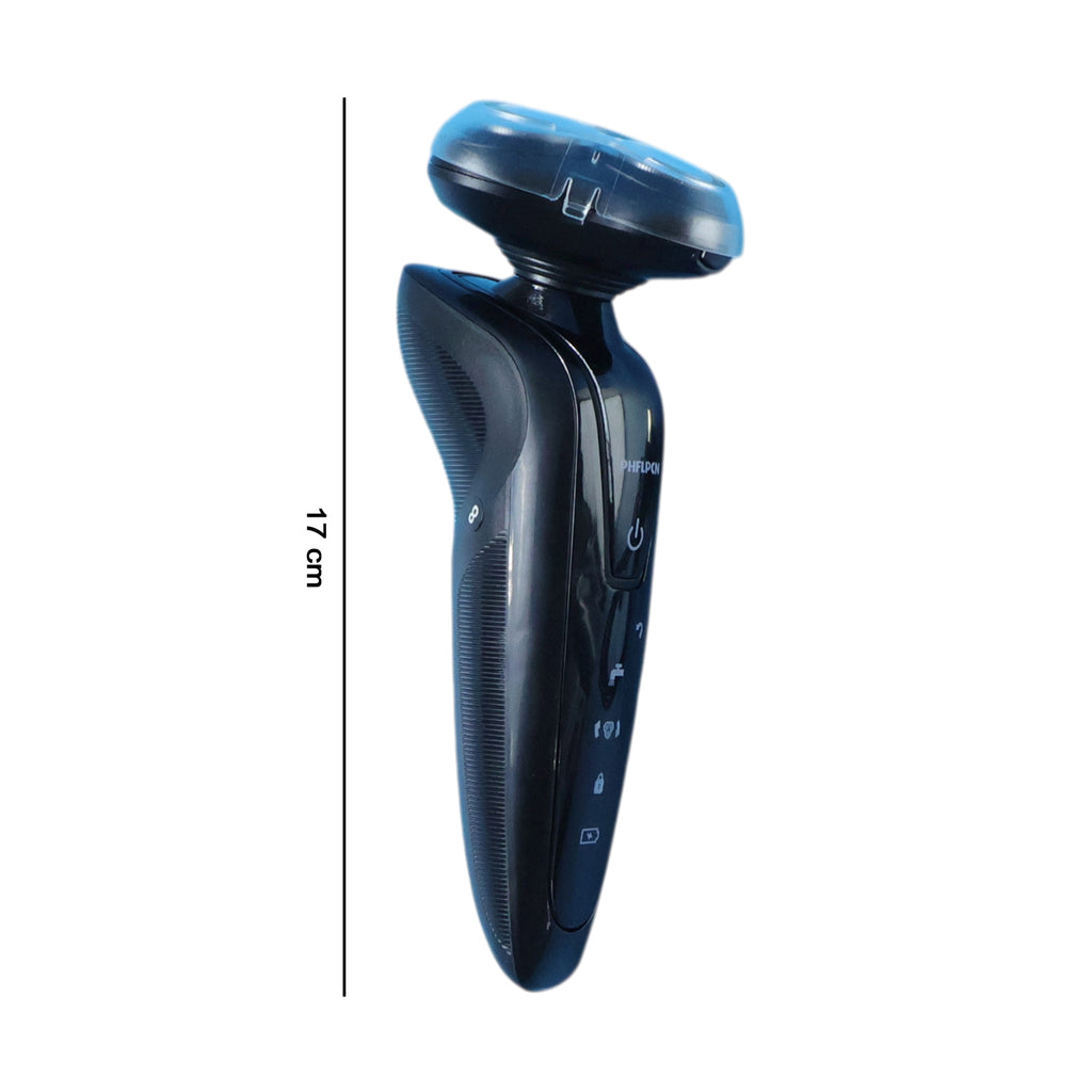 Cleaning the rotary shaver with the included brush
