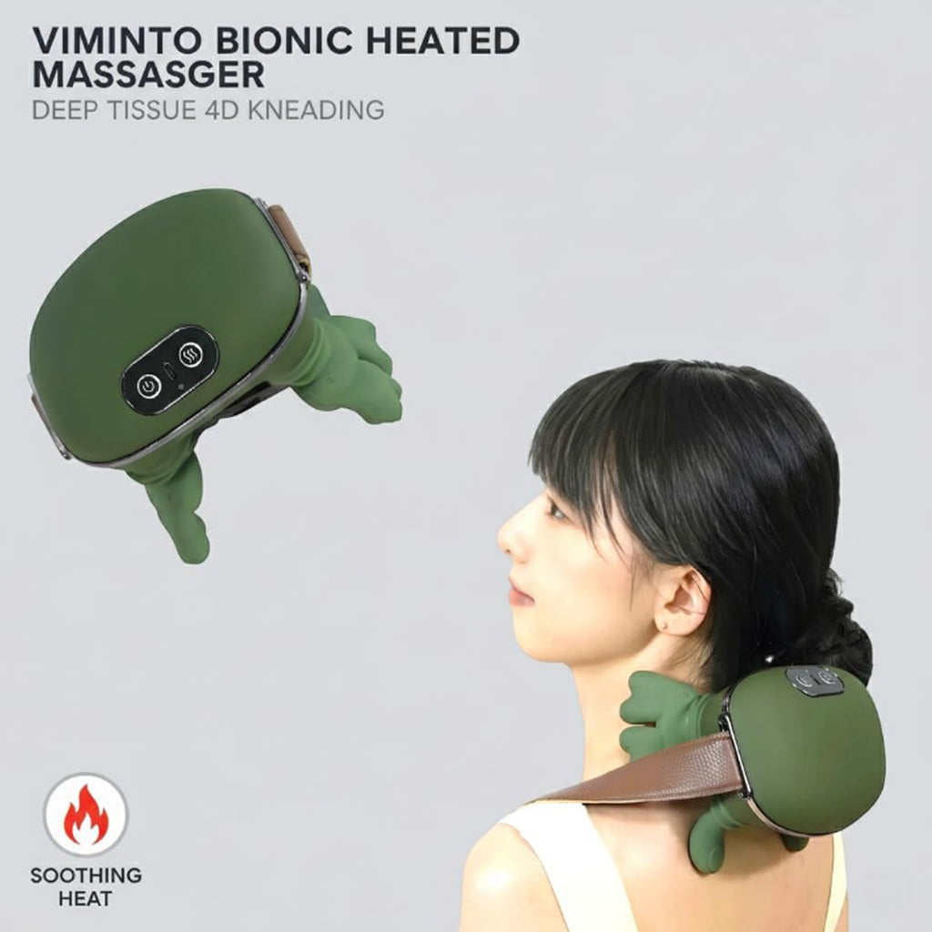 Ergonomic design of rechargeable neck and shoulder massager