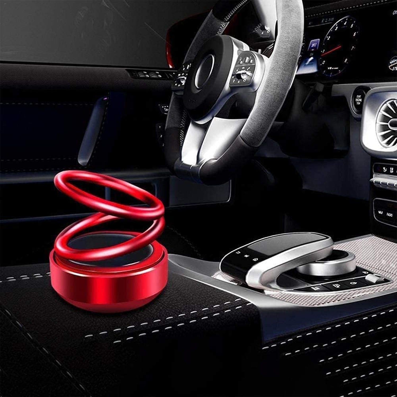 Solar Powered Car Aroma Diffuser – 360° Rotating Car Perfume & Air Freshener for Dashboard
