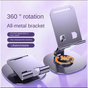 Stable metallic round base of the mobile stand