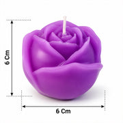 Rose Flower Shaped Decorative Wax Candle For Home And Table Decor (1 Pc)