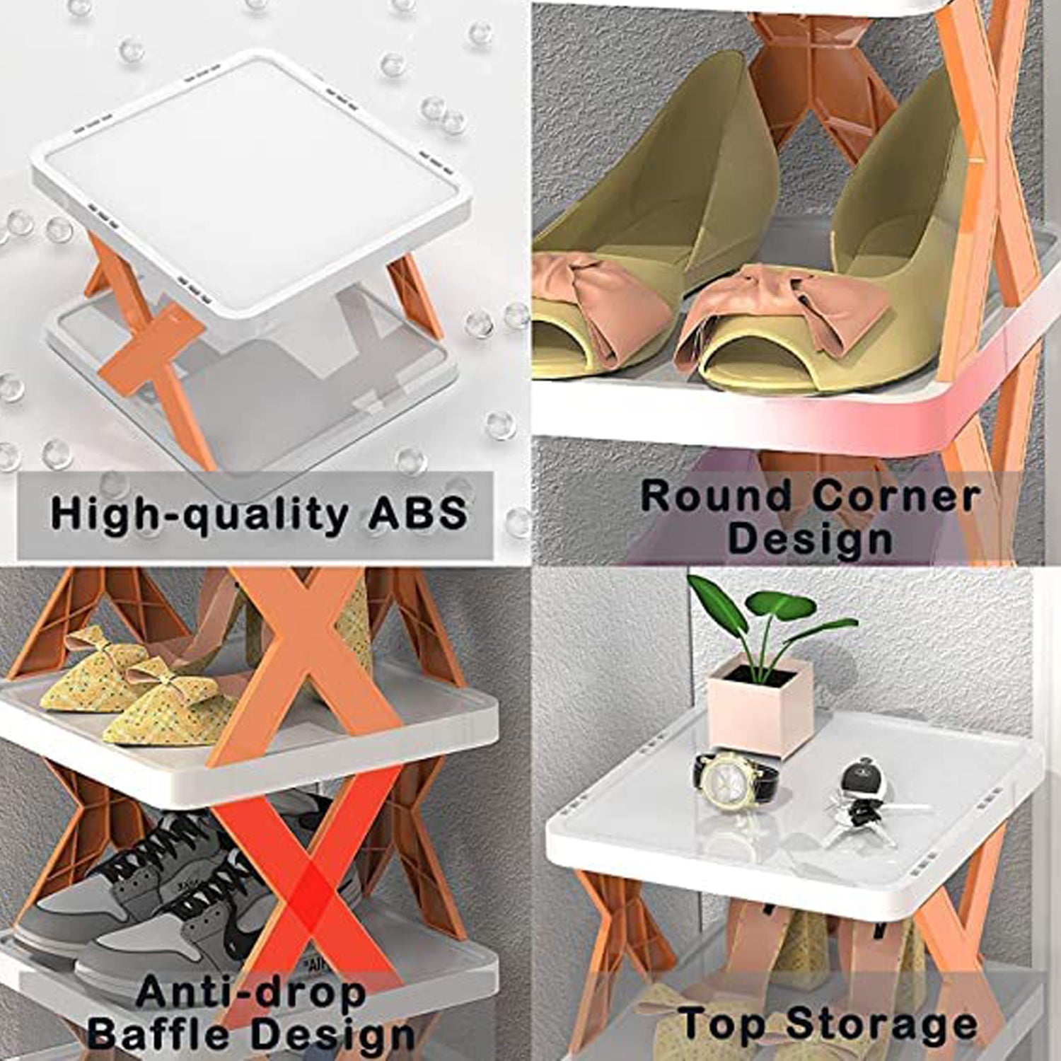 6-Layer Foldable Shoe Rack – Adjustable Plastic Storage Cabinet for Home & Office, Space-Saving Organizer