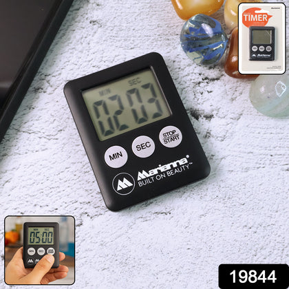 Digital kitchen countdown timer front view with large display