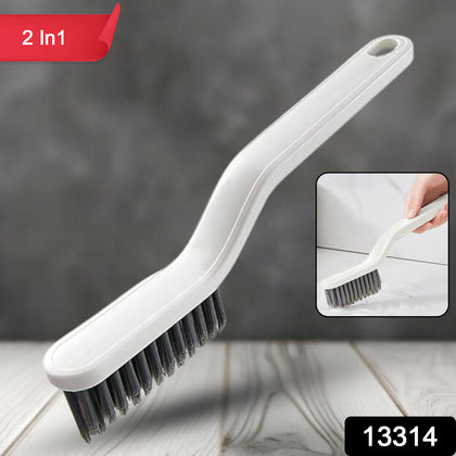 Multifunctional 2-in-1 floor gap and window cleaning brush front view