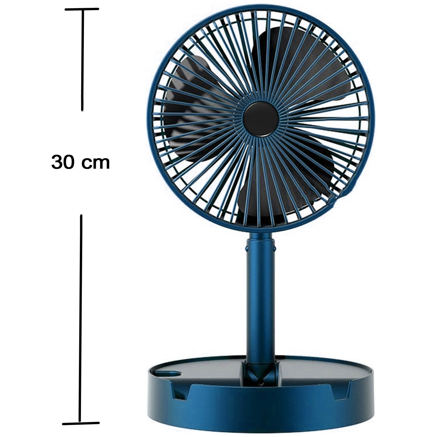 Telescopic Electric Desktop Fan – Height Adjustable, Foldable & Portable Table Fan for Travel & Office (Battery Not Included)