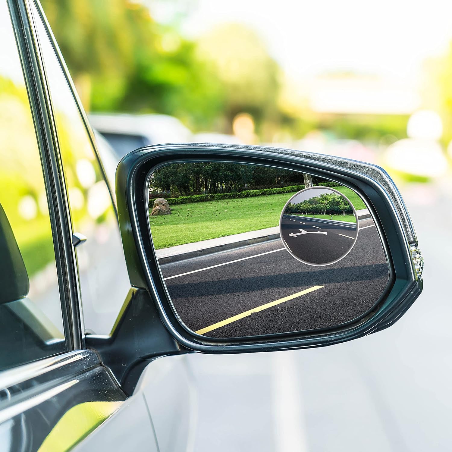 360degree Blind Spot Round Wide Angle Adjustable Convex Rear View Mirror (Pack Of 2)