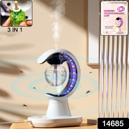 3-in-1 USB LED lamp acting as a humidifier, mosquito repellent, and night light