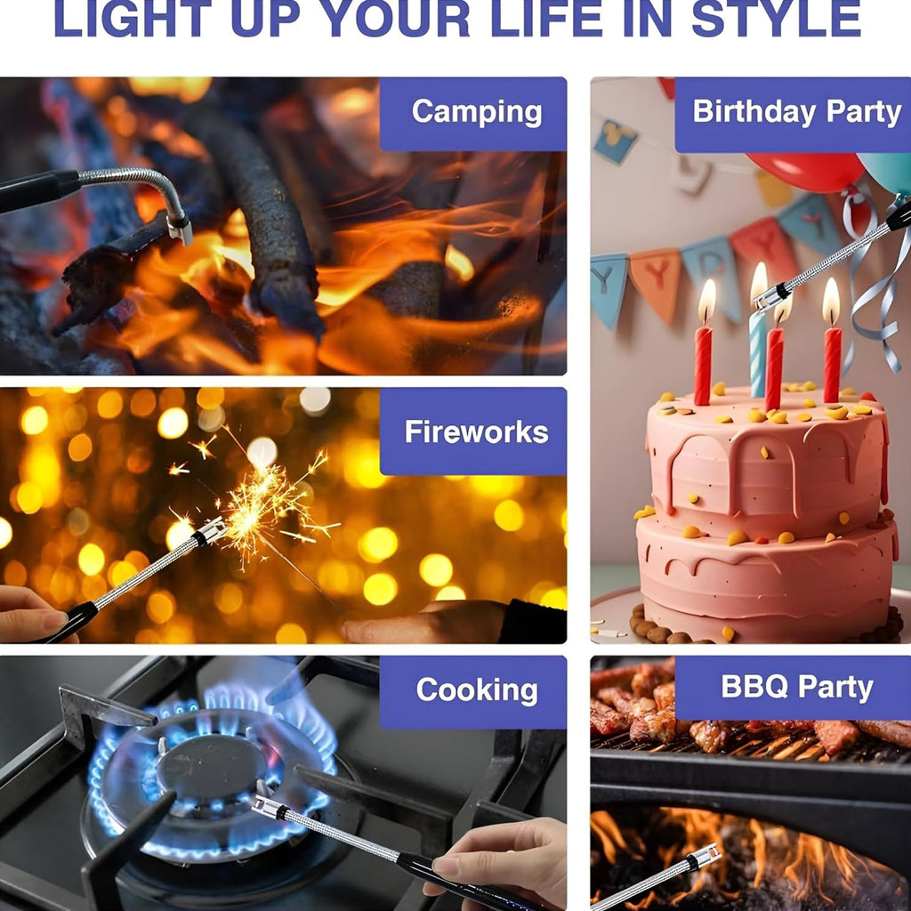 Electric arc lighter lighting outdoor BBQ grill