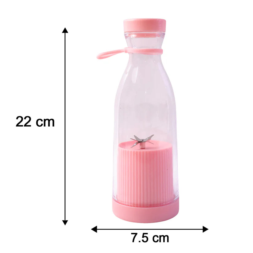 5334 Blender Portable Juicer For Smoothie  Juice  Vegetable Shakes With 4 Blades Wireless Charging Mini Personal Size Mixer Bottle Grinder 380 Ml Multicolor