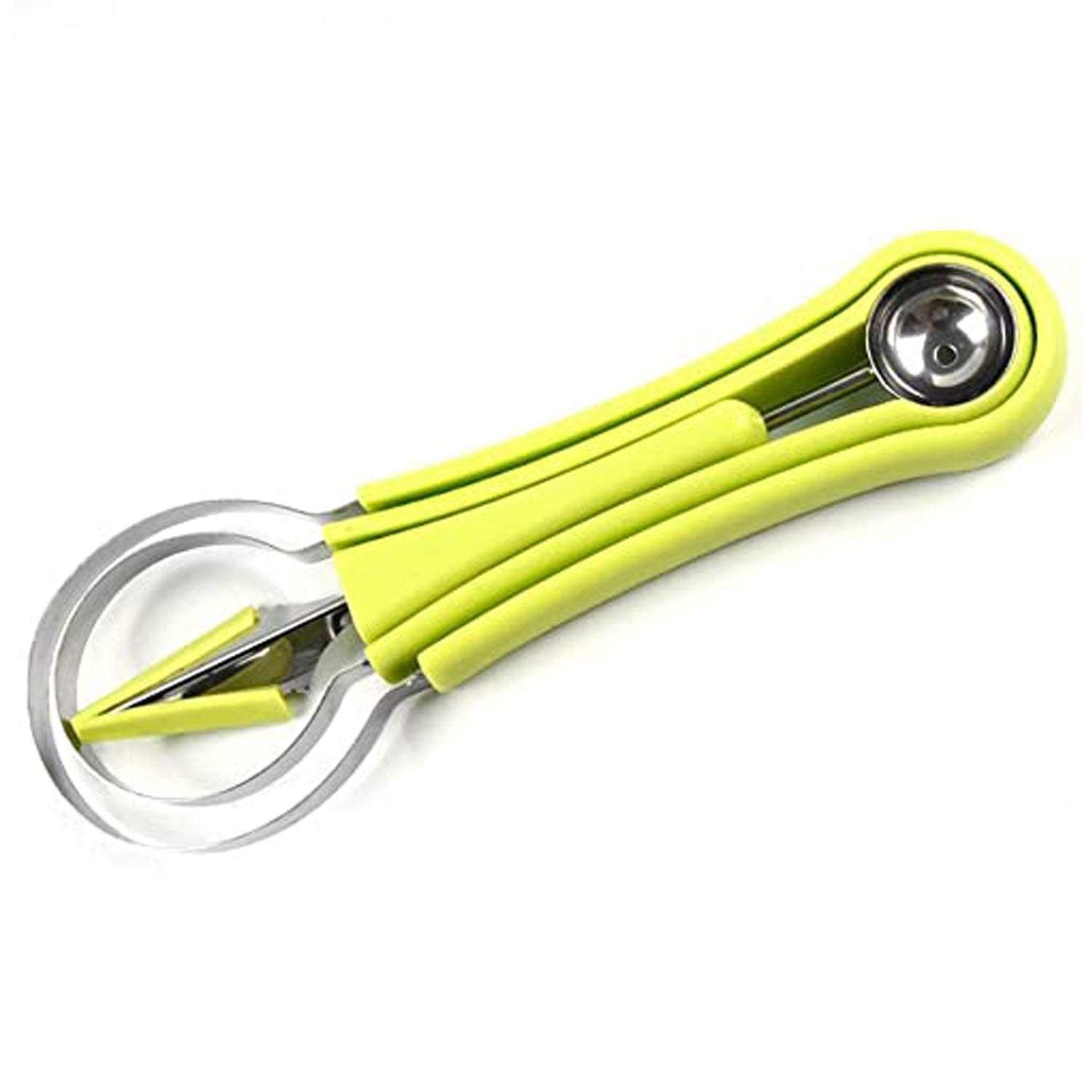 4-in-1 Stainless Steel Melon Baller & Fruit Scooper – Dual-Sided Seed Remover for Watermelon, Sorbet, and Desserts