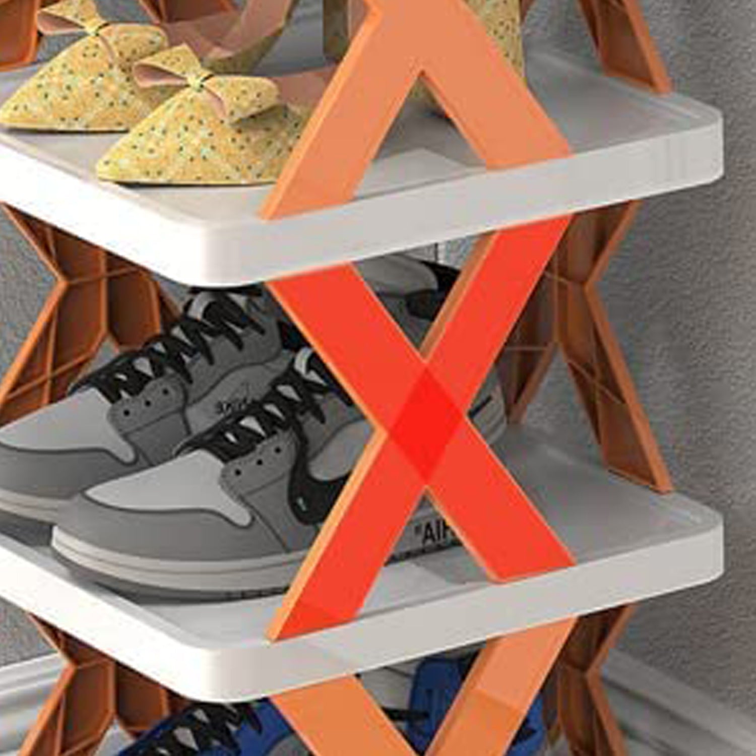 6-Layer Foldable Shoe Rack – Adjustable Plastic Storage Cabinet for Home & Office, Space-Saving Organizer