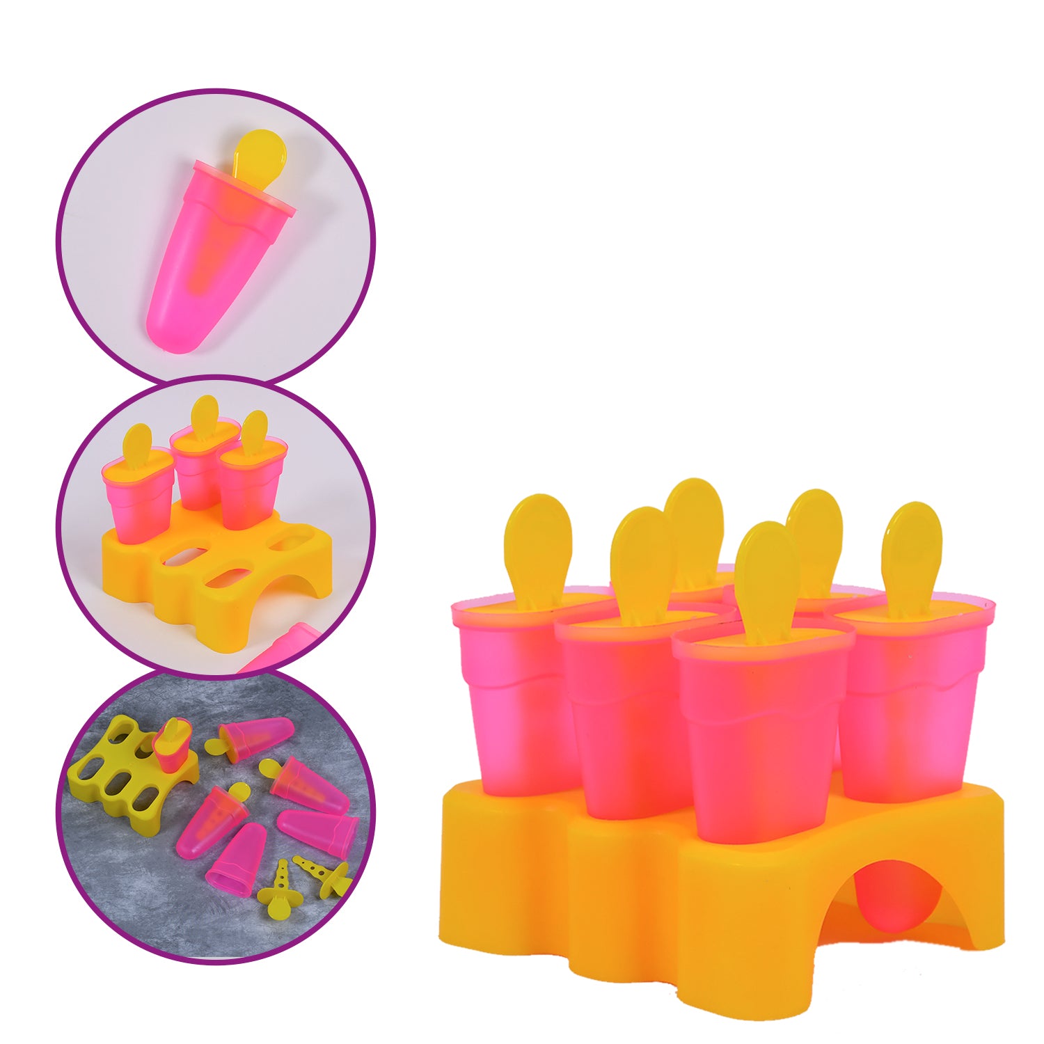 Kulfi Mould Set – 6-Piece Homemade Kulfi Maker for Freezer Use
